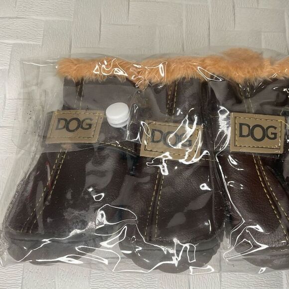 WINSOON Dog Australia Boots Pet Antiskid Skidproof Sneakers Size 5 Brown - Picture 9 of 9